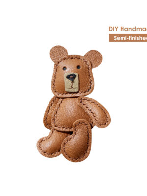 G8activist® Leather Little Bear Keychain Pendant DIY Kit
