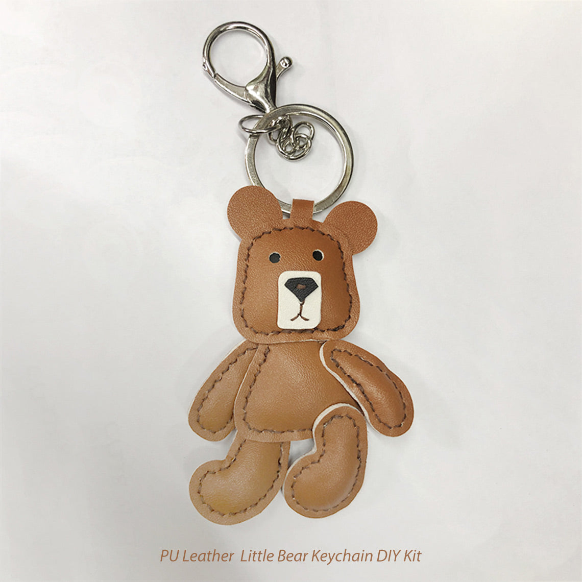 G8activist® Leather Little Bear Keychain Pendant DIY Kit - Image 4