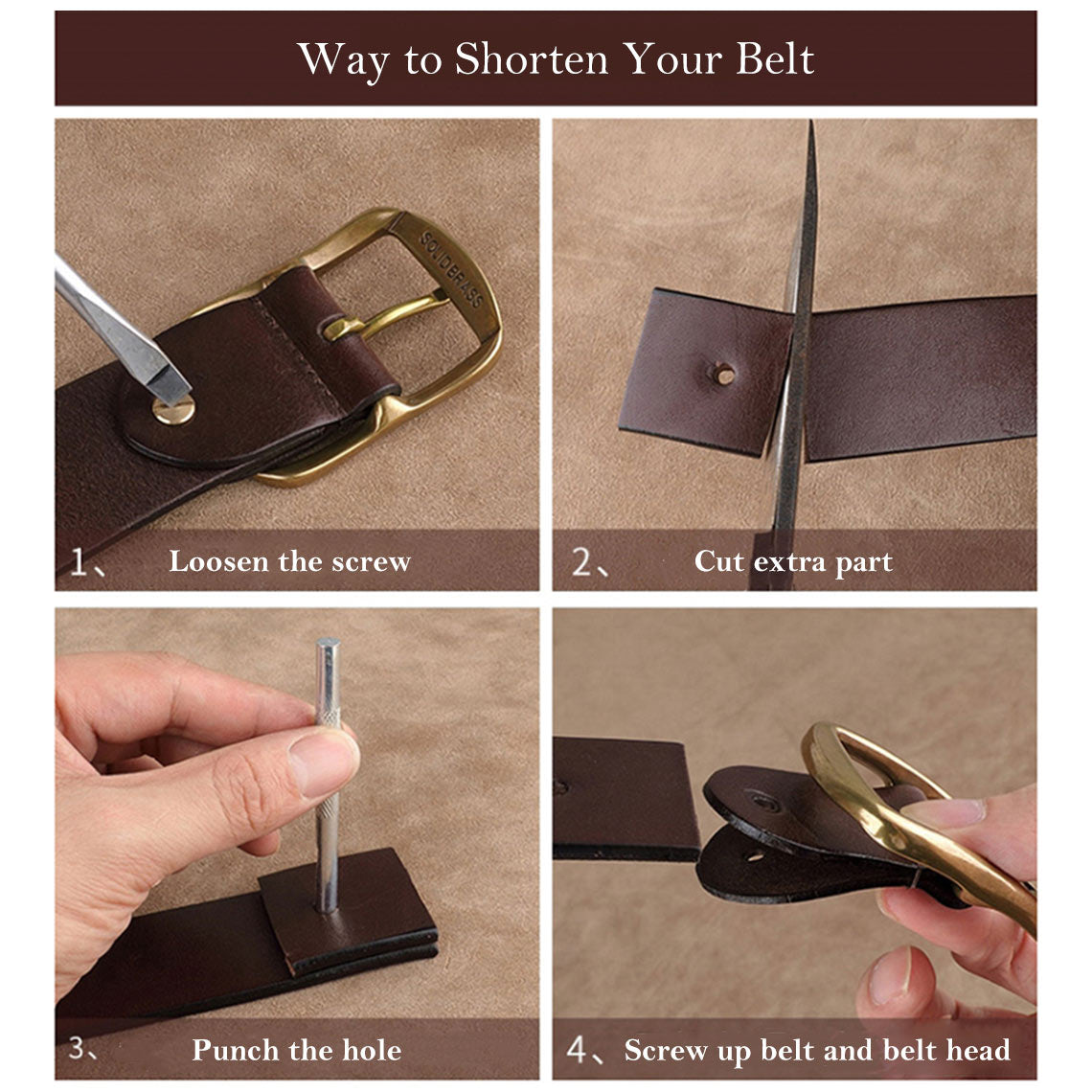 G8activist® Full Grain Leather Distressed Belt DIY Kit - Image 6