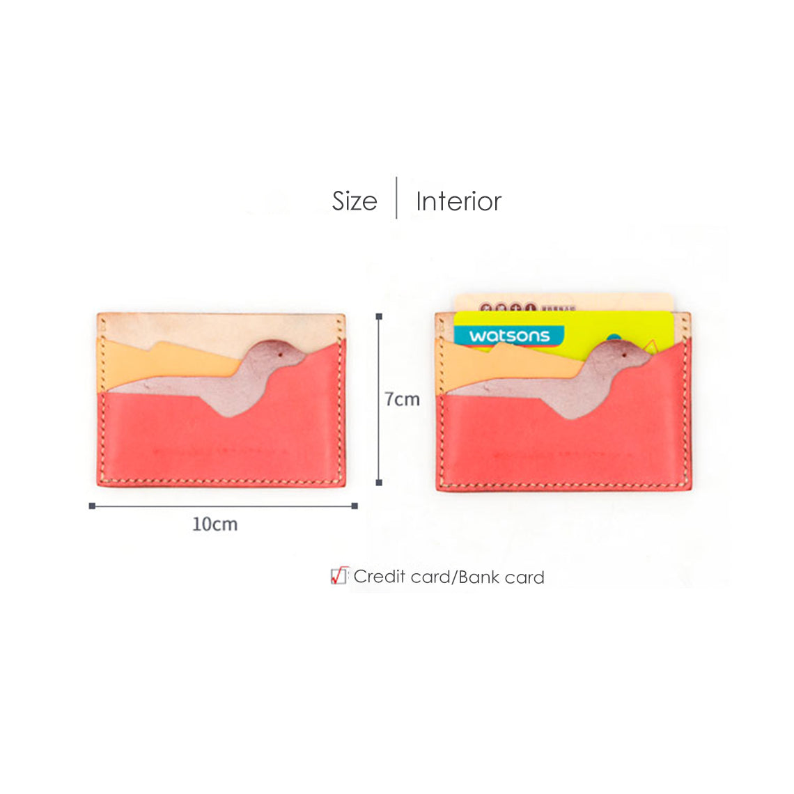 G8activist® Top Grain Leather Dinosaur Card Holder DIY Kit - Image 2