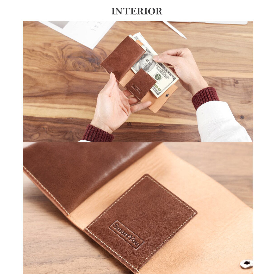 Vegetable Tanned Leather Slim Card Holder - Image 3
