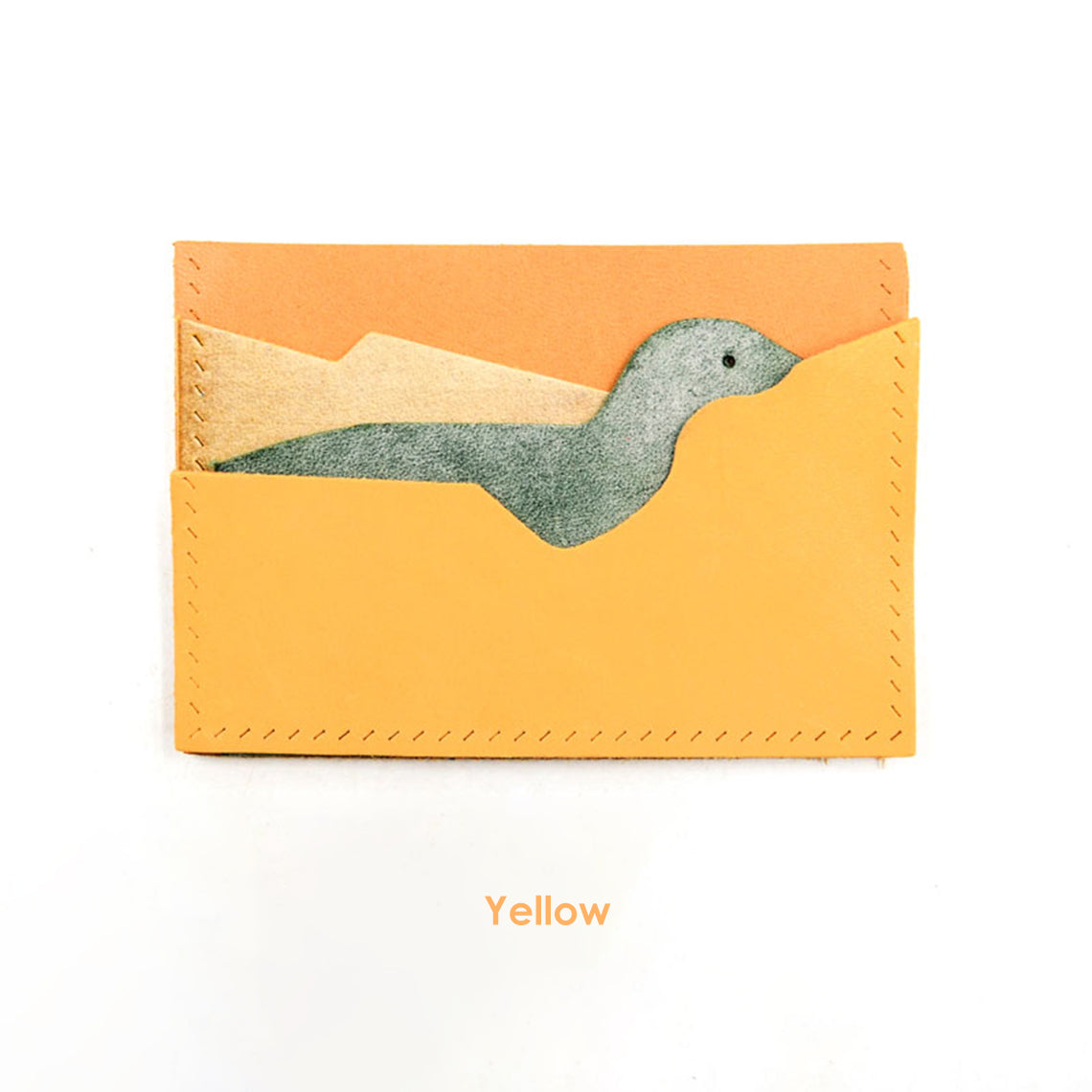 G8activist® Top Grain Leather Dinosaur Card Holder DIY Kit - Image 9