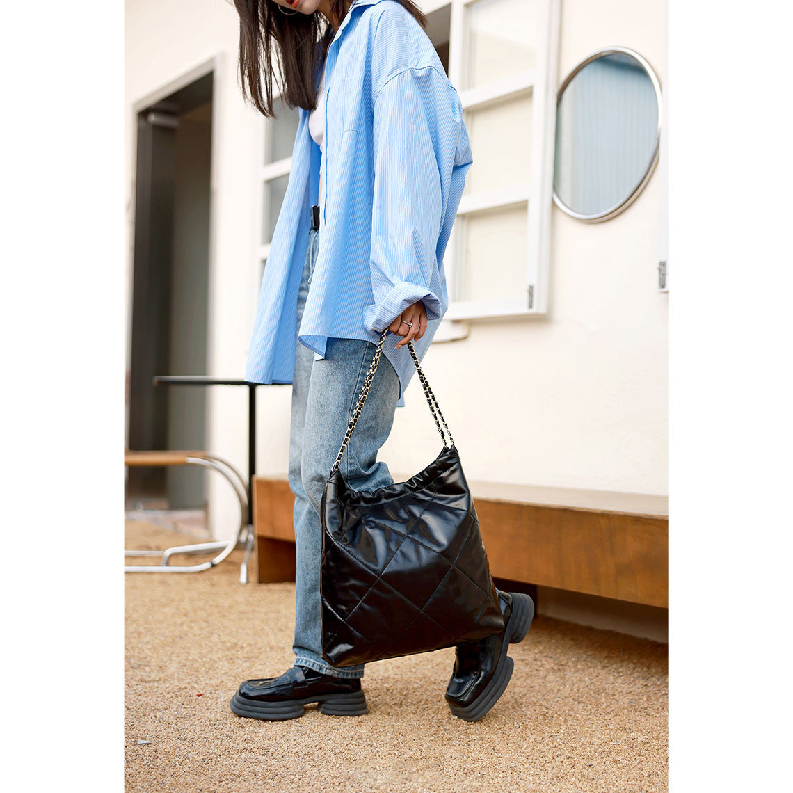 G8activist® Top Grain Leather Quilted Chain Tote Bag DIY Kit - Image 8