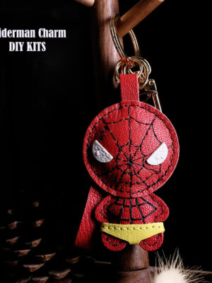 G8activist® Sheep Leather Spiderman Keychain DIY Kit