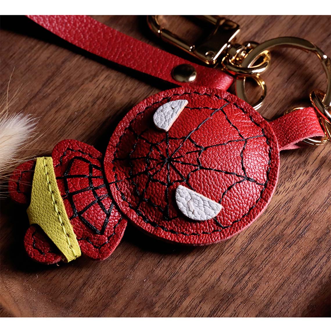 G8activist® Sheep Leather Spiderman Keychain DIY Kit - Image 6
