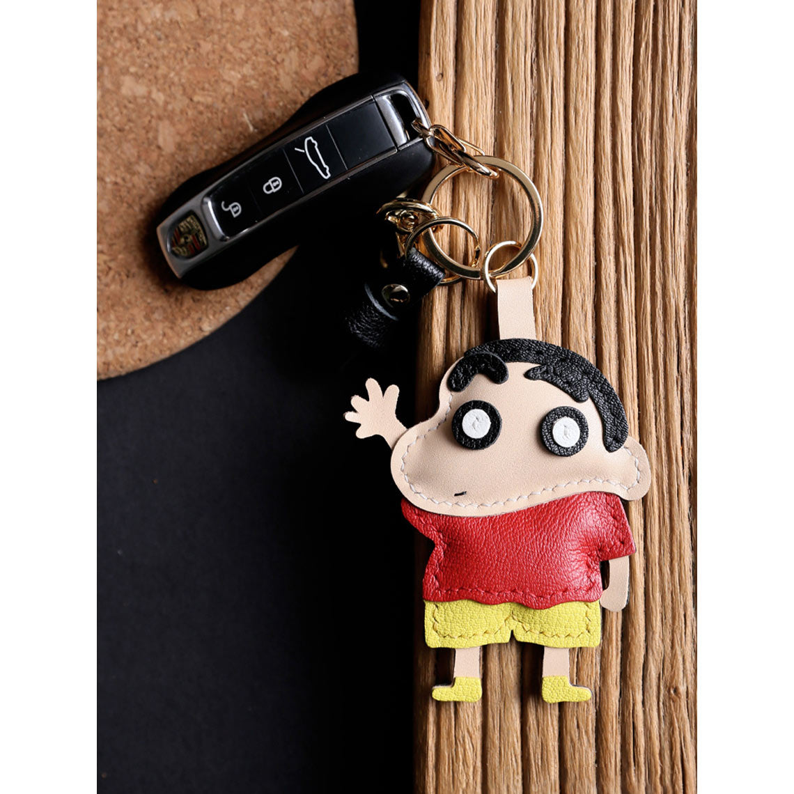 G8activist® Sheep Leather Crayon Shin-chan Keychain DIY Kit - Image 4
