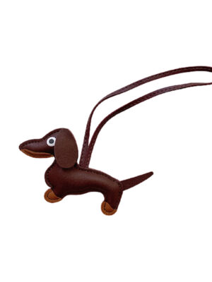 Faux Leather Dachshund Bag Charm