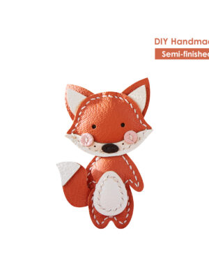 Diggsw® Sheep Leather Little Fox Keychain DIY Kit