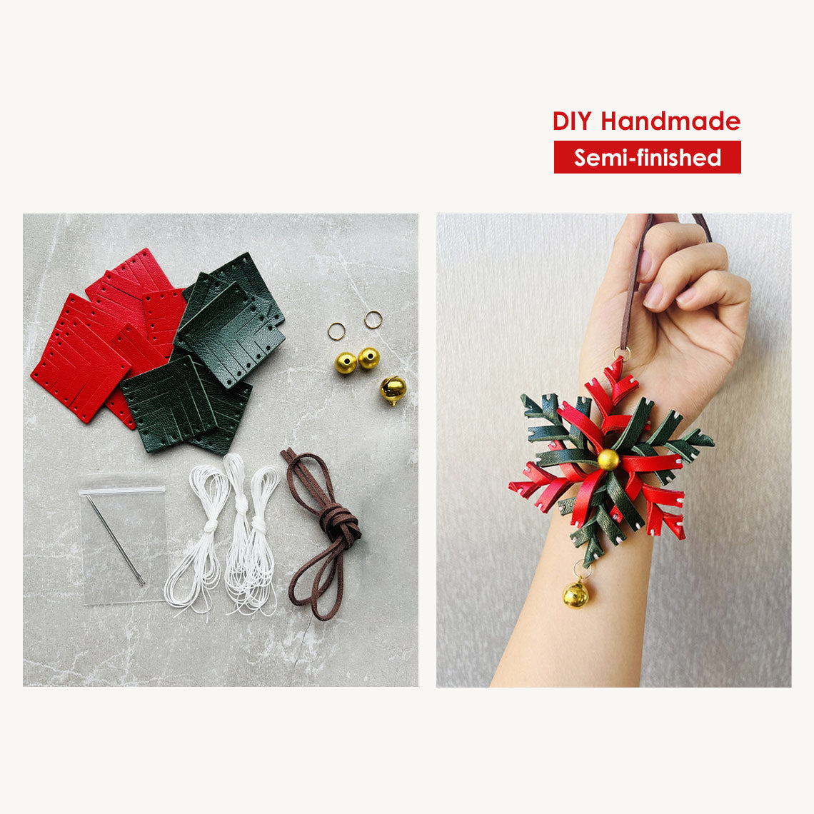 G8activist® Sheep Leather Snowflake Charm DIY Kit