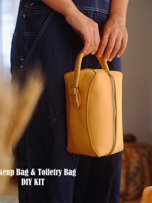 G8activist® Nubuck Leather Makeup Bag & Toiletry Bag DIY Kit
