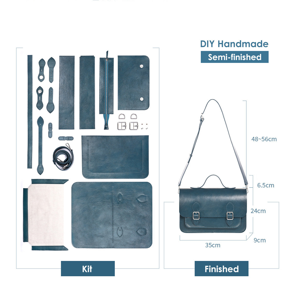 G8activist® Leather Men Messenger Satchel Bag DIY Kit - Image 12