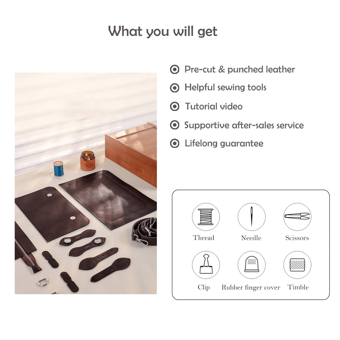 G8activist® Leather Men Messenger Satchel Bag DIY Kit - Image 4