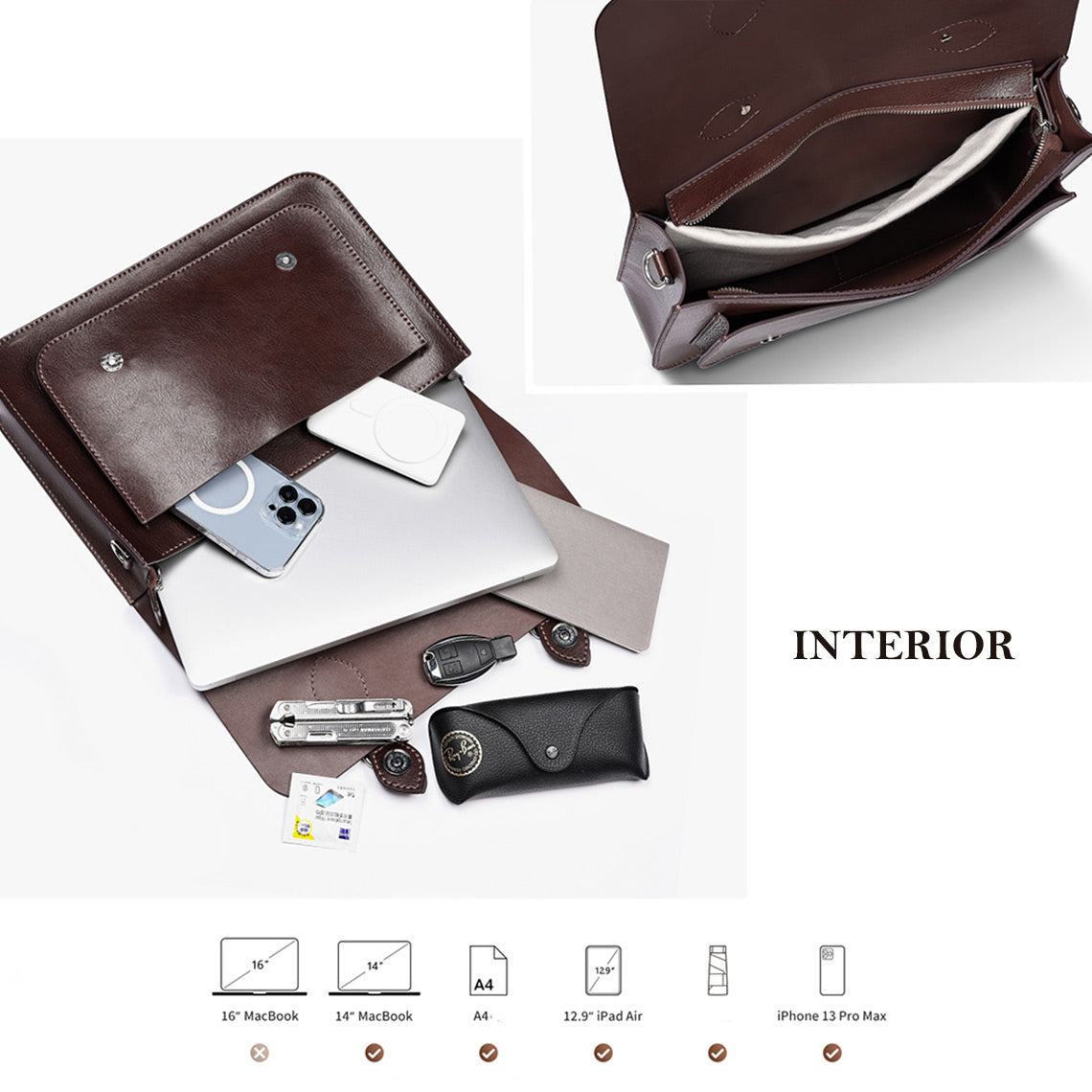 G8activist® Leather Men Messenger Satchel Bag DIY Kit - Image 5