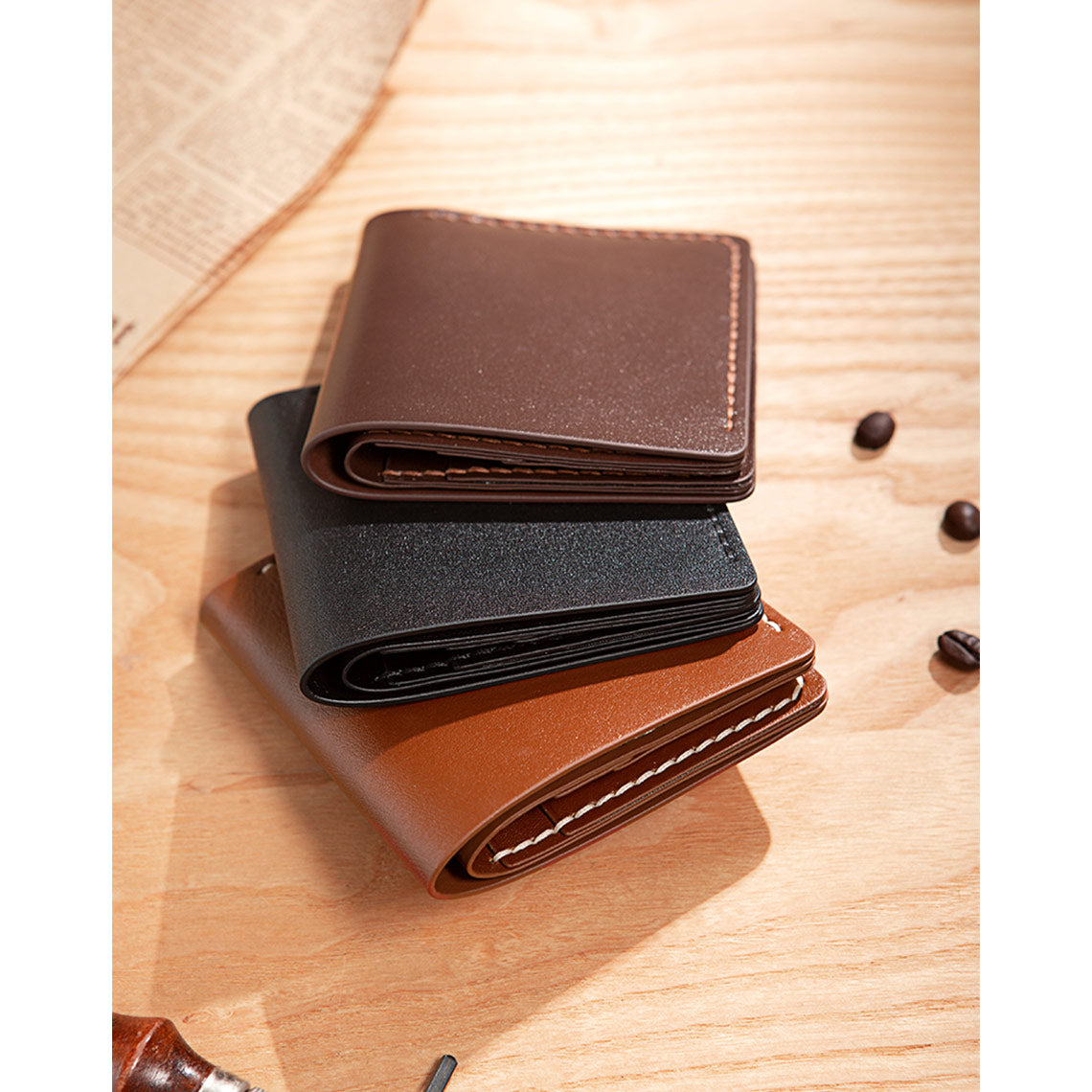 G8activist® Full Grain Leather Men's Bifold Wallet DIY Kit - Image 6