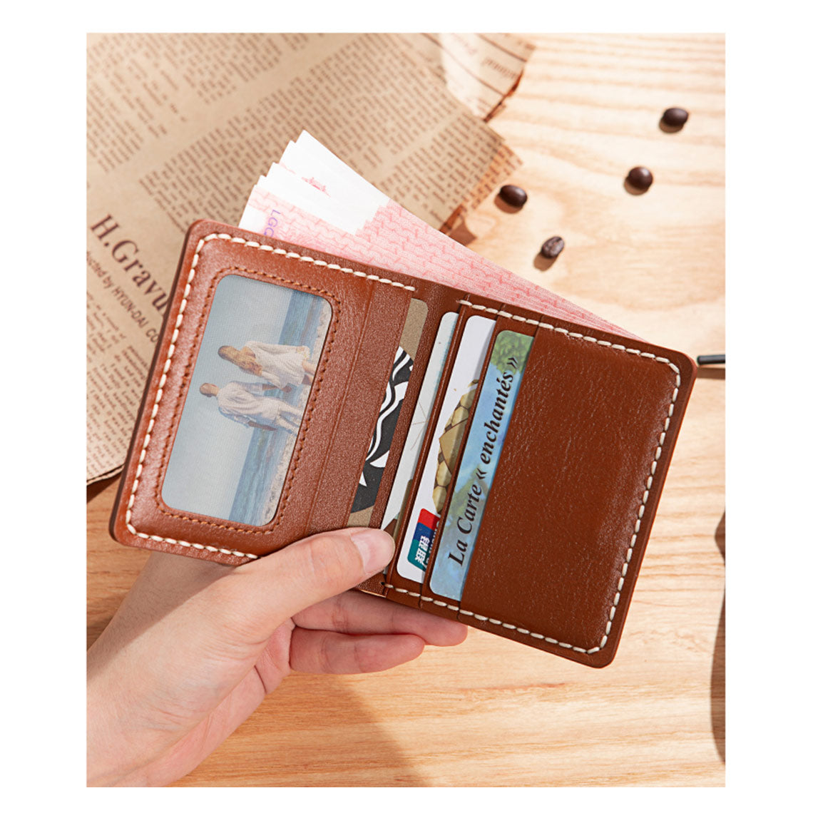 G8activist® Full Grain Leather Men's Bifold Wallet DIY Kit - Image 3