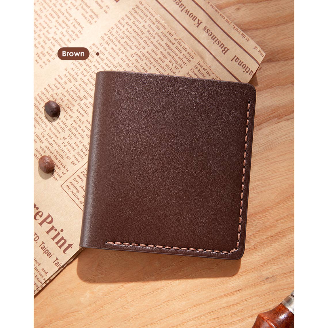 G8activist® Full Grain Leather Men's Bifold Wallet DIY Kit - Image 9