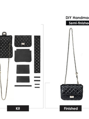 G8activist® Top Grain Leather Small Quilted Chain Bag DIY Kit