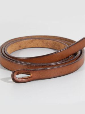 Diggsw® Full Grain Leather Skinny Dress Belt for Women