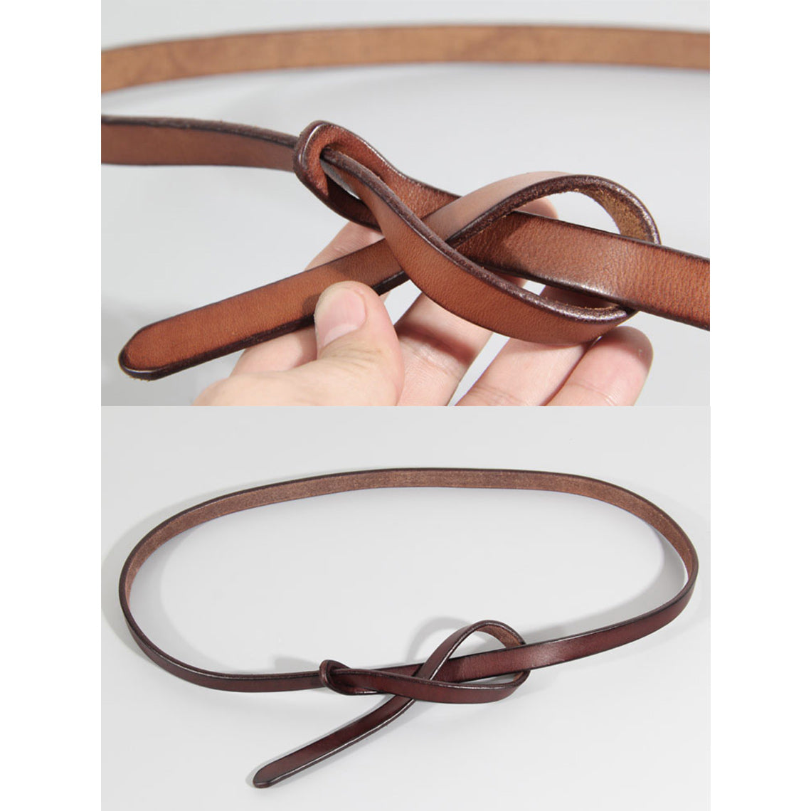 G8activist® Full Grain Leather Skinny Dress Belt for Women - Image 3