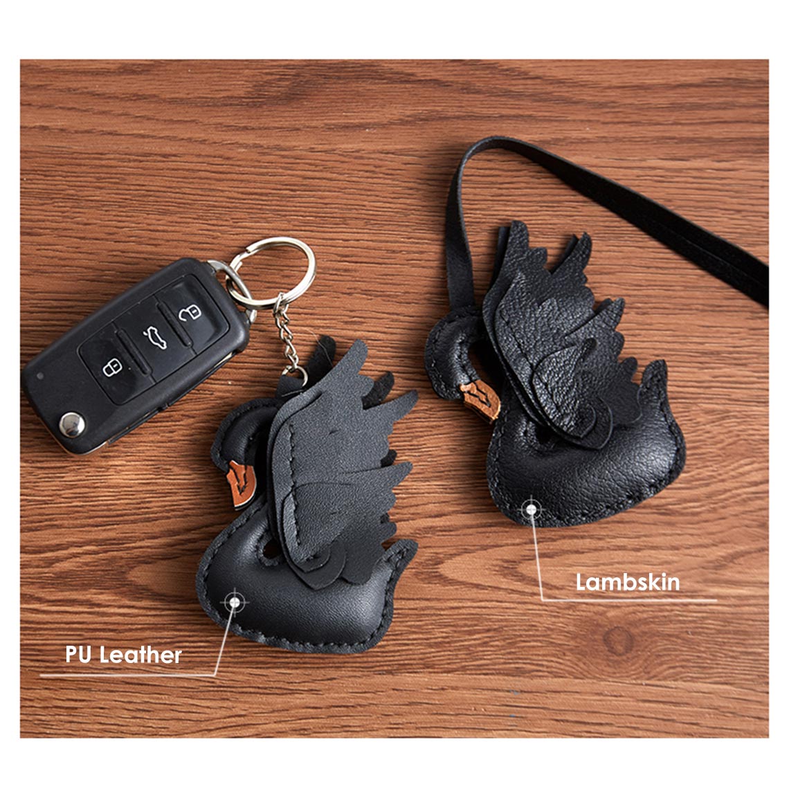 G8activist® Leather Swan Bag Charm DIY Kit - Image 3
