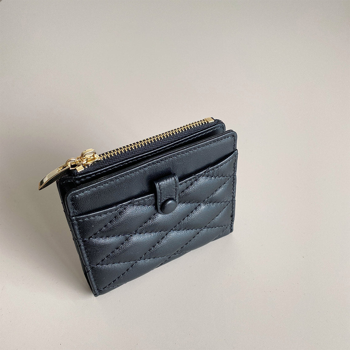 Sheep Leather Quilted Bifold Wallet - Image 2