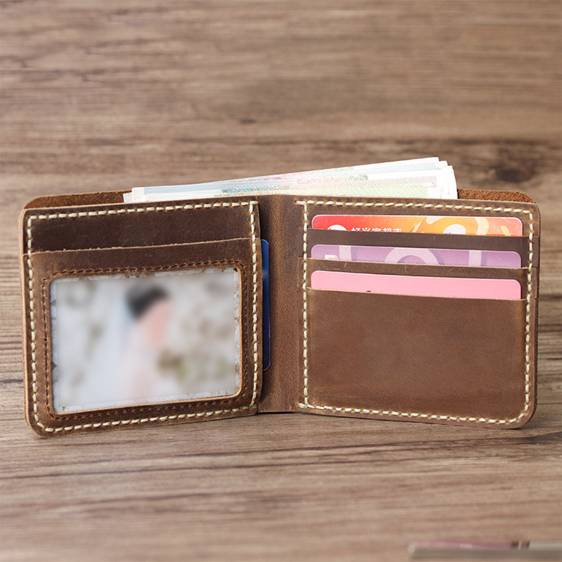 G8activist® Crazy Horse Leather Vintage Wallet DIY Kit - Image 3