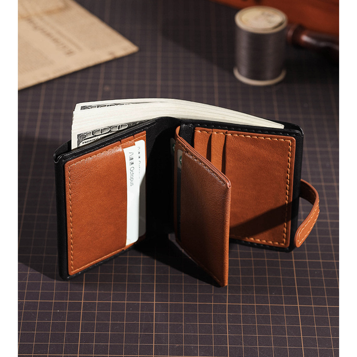 G8activist® Top Grain Leather Men Wallet With Picture Window DIY Kit - Image 3